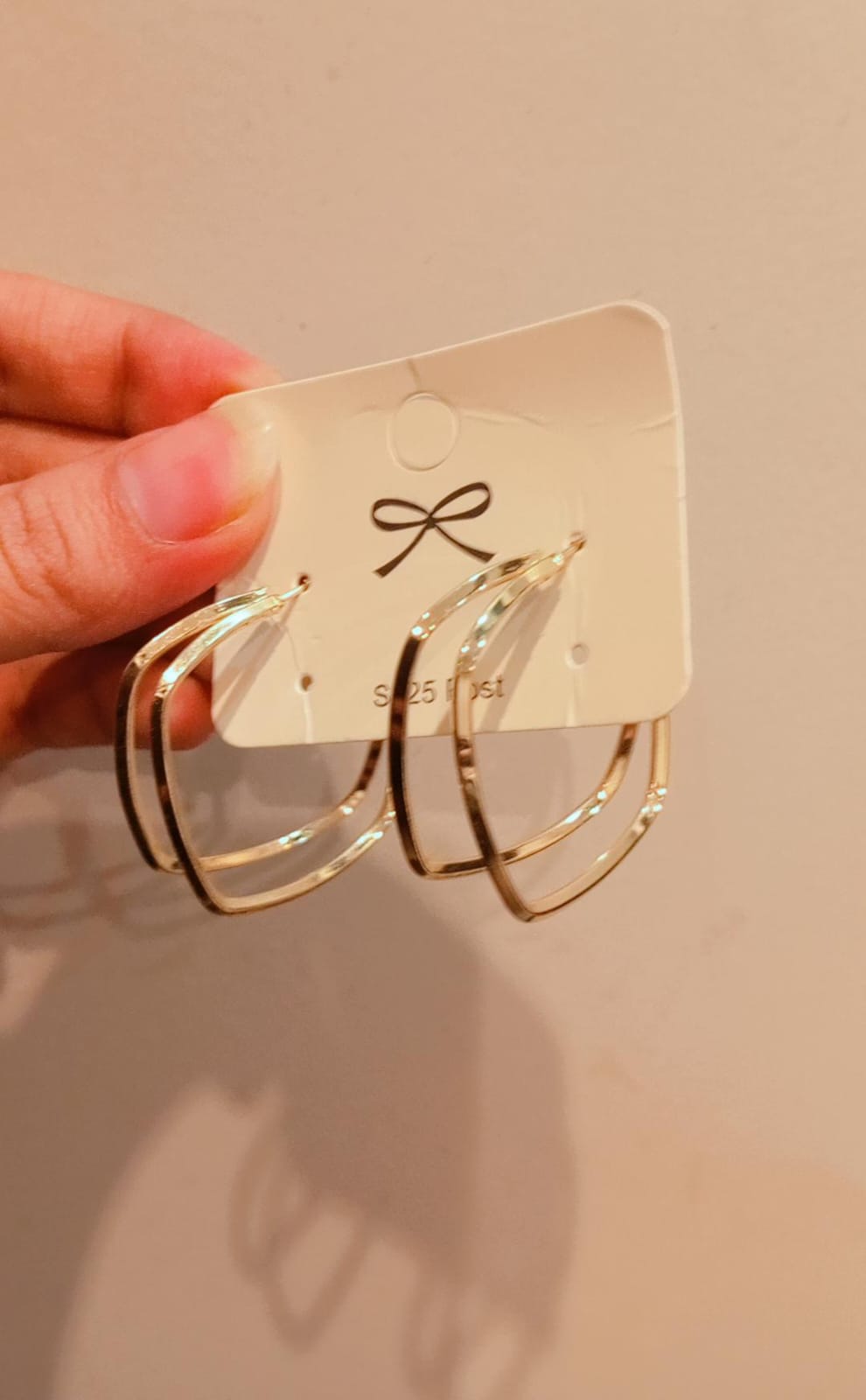 Modern Double Ring Dangle Earrings
