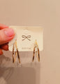 Modern Double Ring Dangle Earrings