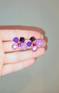 Floral Gem Cluster Stud Earrings