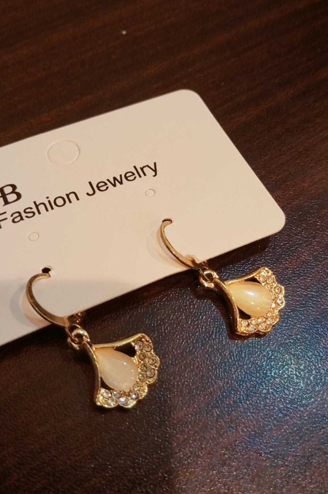 Vintage-Inspired Gold Shell Charm Hoops