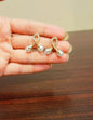 Elegant Pearl Bow Stud Earrings