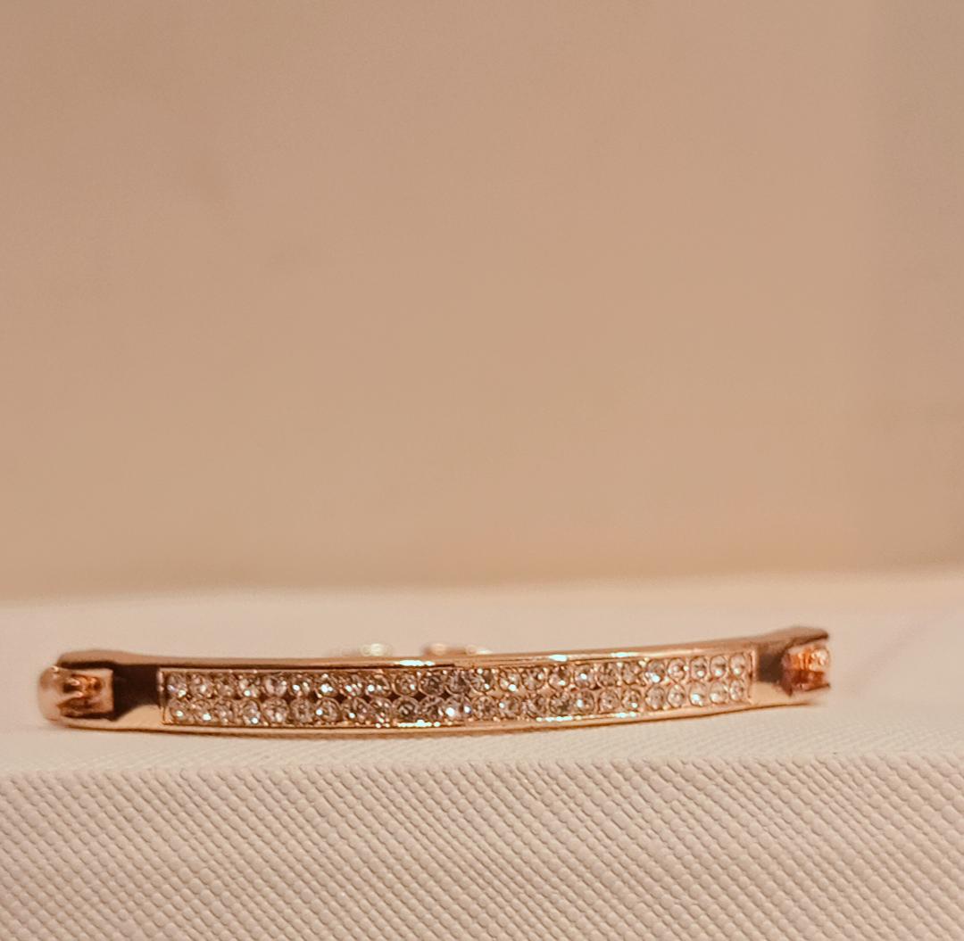 Rose Gold Crystal Slim Bracelet