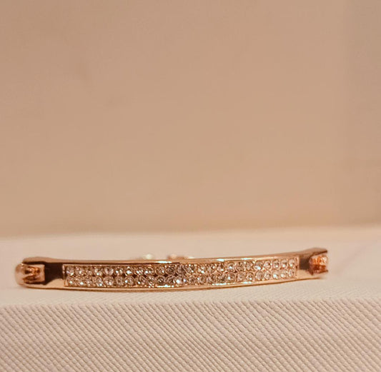 Rose Gold Crystal Slim Bracelet