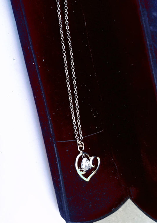 Heart Crystal Pendant Necklace
